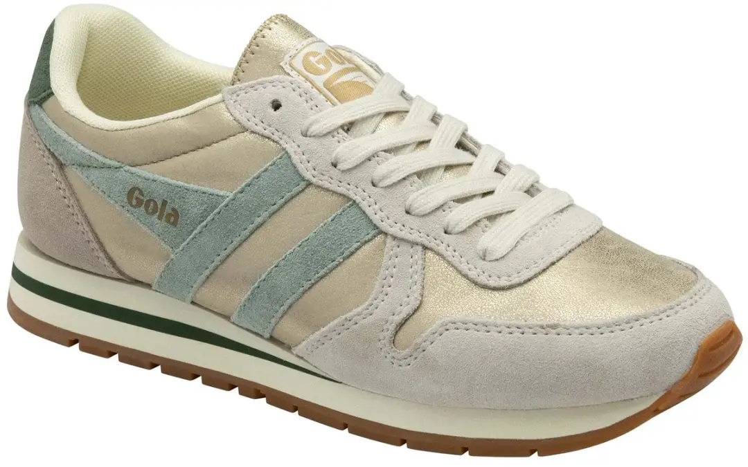 Gola Daytona Blaze CLB338 Damestrainers - 40 - Gouden/Groen - afbeelding 2 van 6