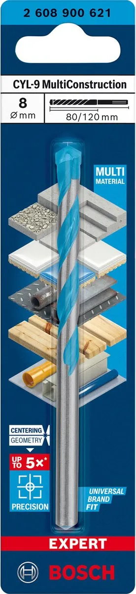 Bosch Professional EXPERT CYL-9 MultiConstruction Boor 8mm