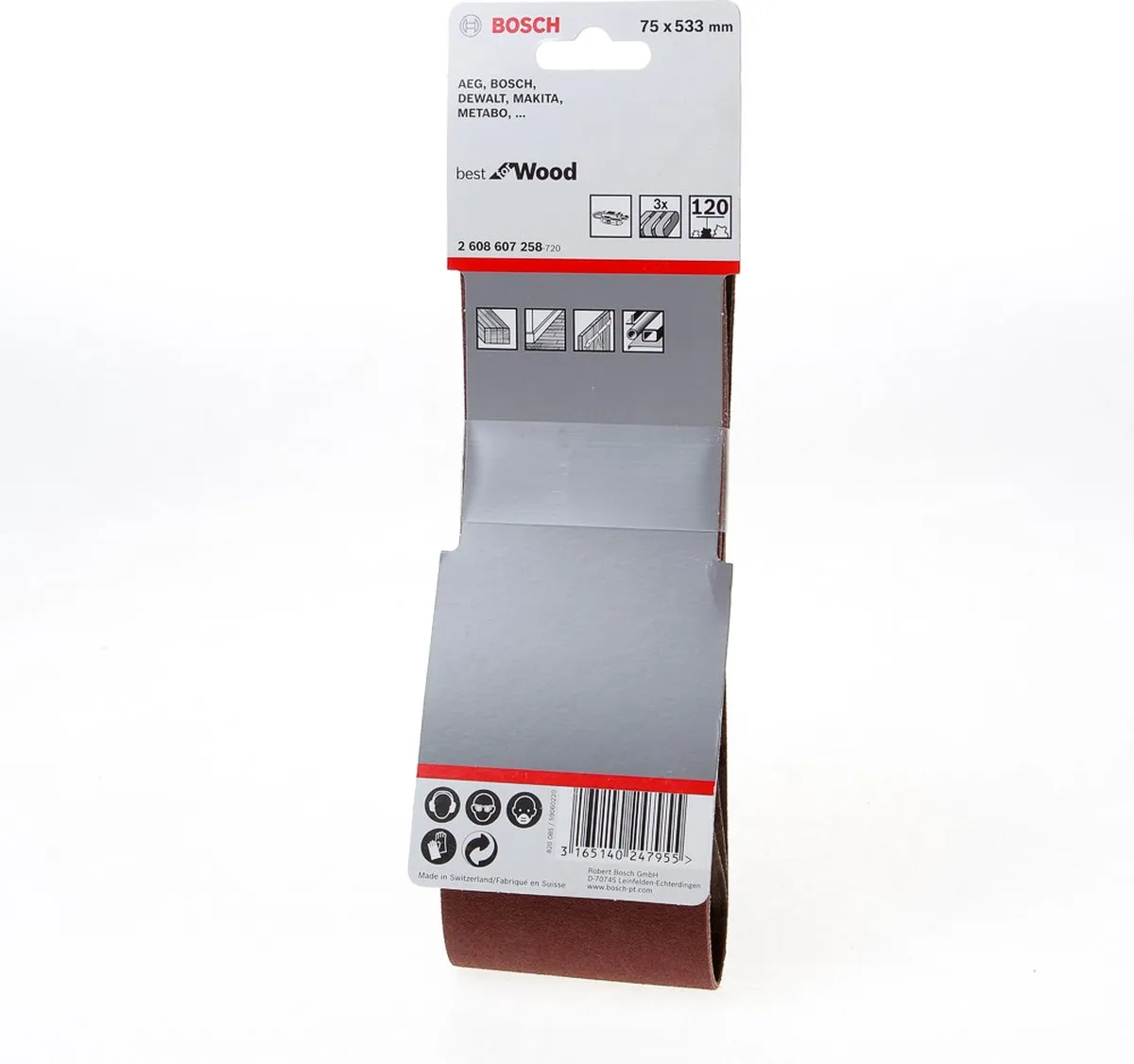 Bosch Professional 3 Banden 75x533 Best Wood+Paint - 3 Stuks