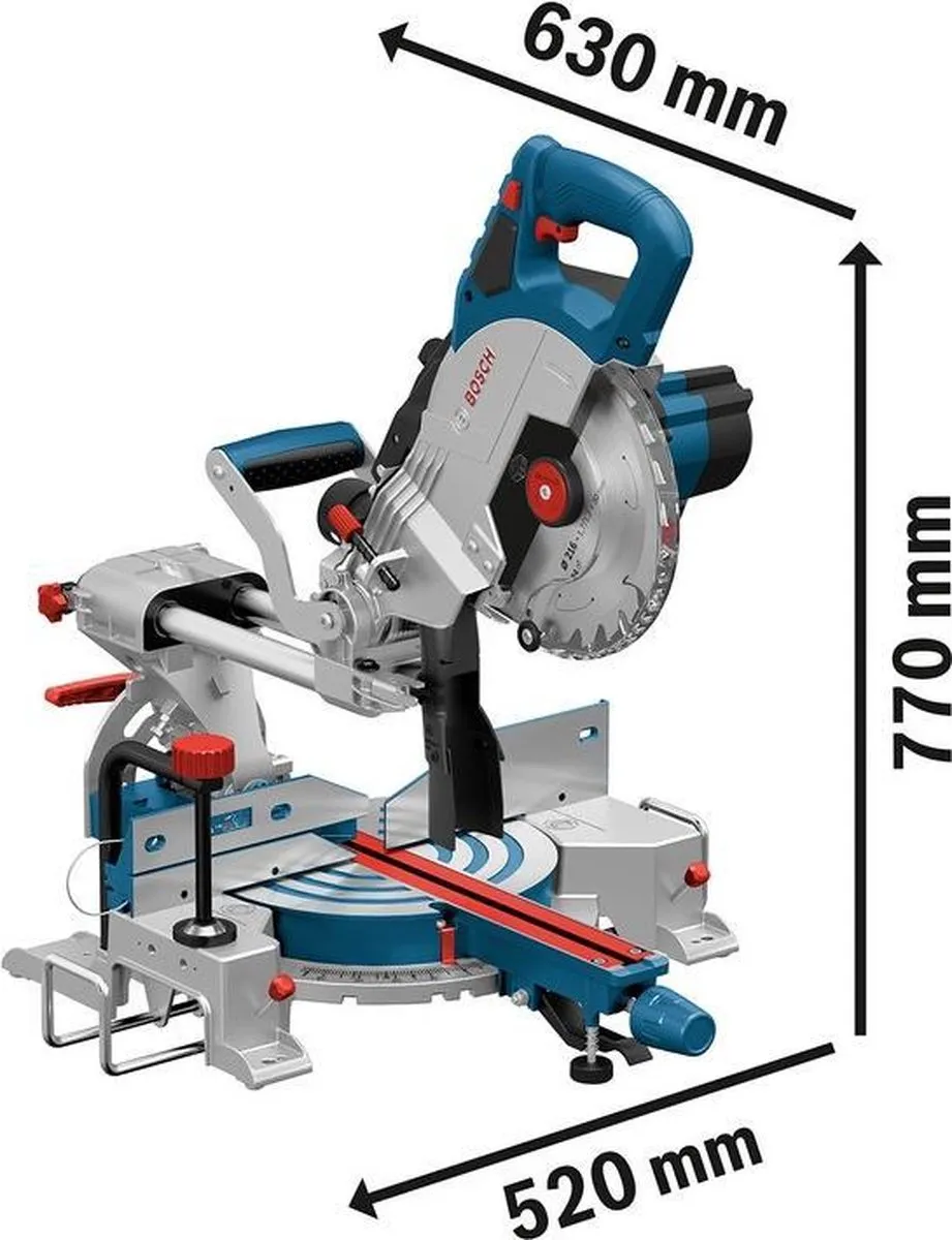 Bosch Professional GCM 18V-216 Afkortzaag - 1500W - 216mm - afbeelding 6 van 6