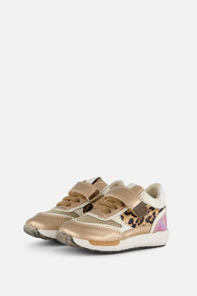 Shoesme Run Flex Sneakers brons Leer