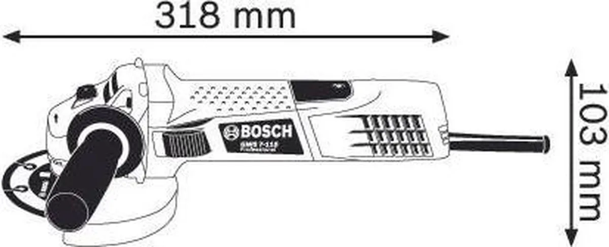 Bosch Professional GWS 7-115 Slijpmachine - 720W - 115mm Metaal