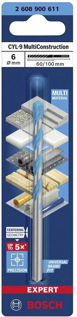 Bosch Professional EXPERT CYL-9 MultiConstruction Universeelboor 6x60x100mm