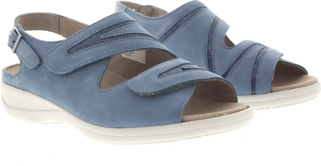 Solidus Lia Dames Sandalen 73043-80447 - Maat 39.5 - Jeansblauw - afbeelding 5 van 6