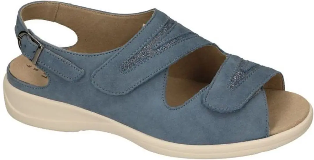 Solidus Lia Dames Sandalen 73043-80447 - Maat 39.5 - Jeansblauw - afbeelding 2 van 6
