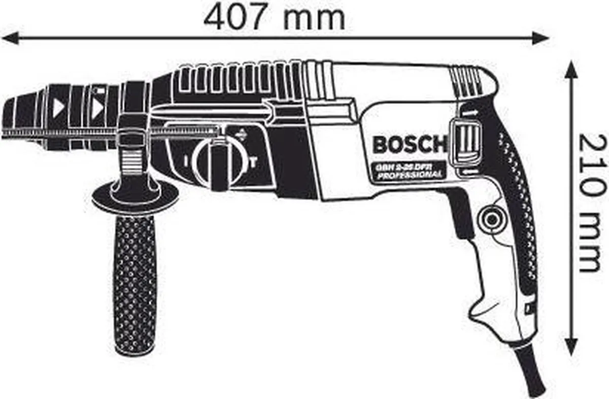 Bosch Professional GBH 2-26 F Boorhamer - 830W - 68mm Beton - afbeelding 6 van 6