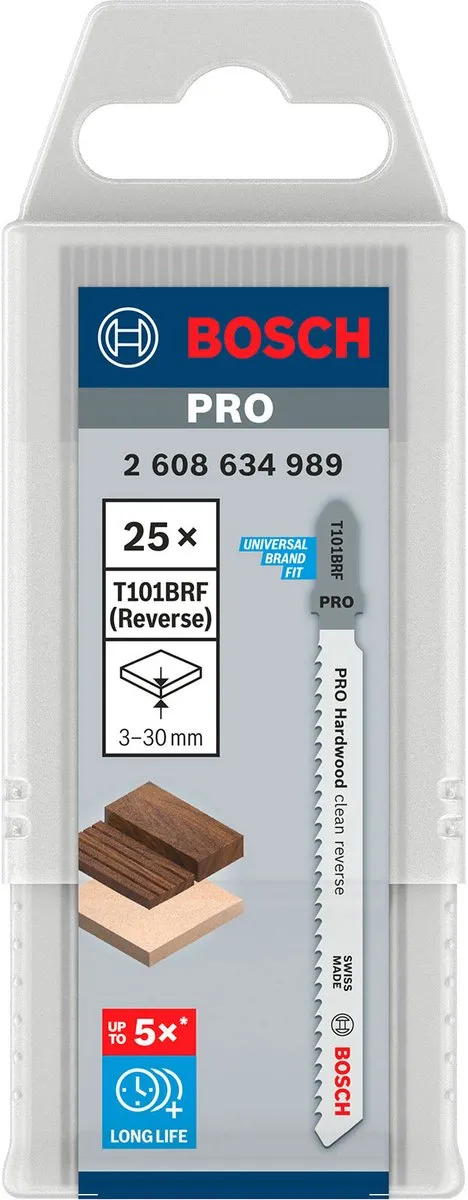 Bosch Professional DECOUPEERZB T101BRF 25 Decoupeerzaagblad - Hout/Kunststof/Metaal