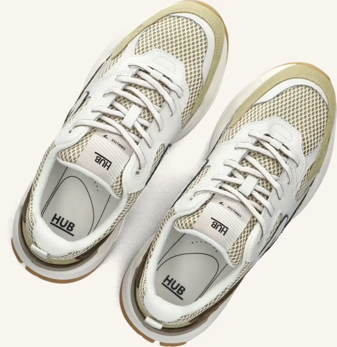Hub Grid-m Sneakers Heren - Beige - Maat 41 - afbeelding 6 van 6