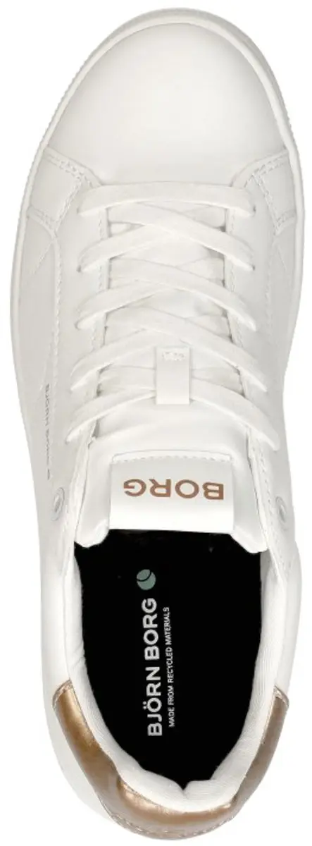 Björn Borg T305 Dames Sneakers - Wit/Rose Goud - afbeelding 5 van 6