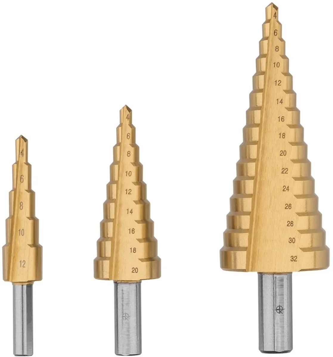 PARKSIDE Stappenboor Set 3-delig HSS Titanium