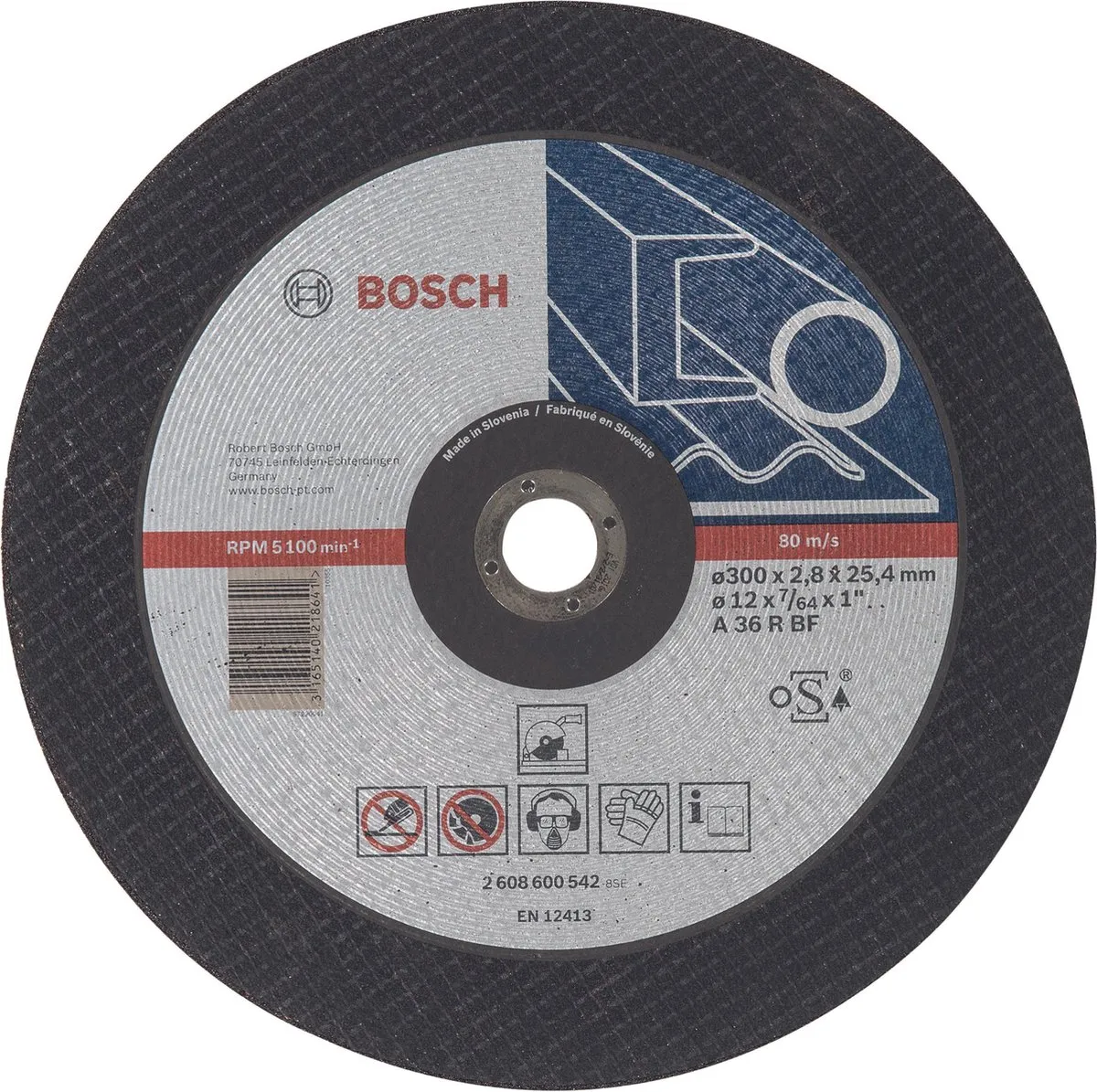Bosch Professional DSS Recht Metaal Slijpschijf 300x2,8mm