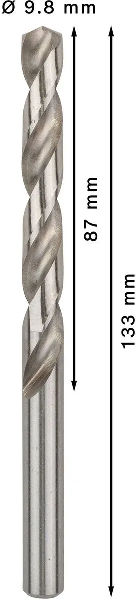 Bosch Professional ST. LINE 9.8mm HSS-G Metaalboren - 5 Stuks
