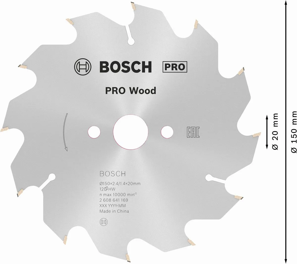 Bosch Professional Cirkelzaagblad Optiline 150mm - Hout/Metalen