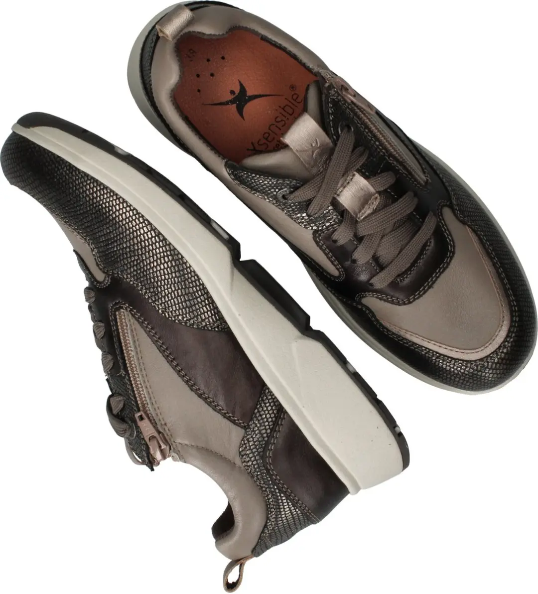 Xsensible Grenoble Stretchwalker Sneakers 41 - Bruin - afbeelding 6 van 6