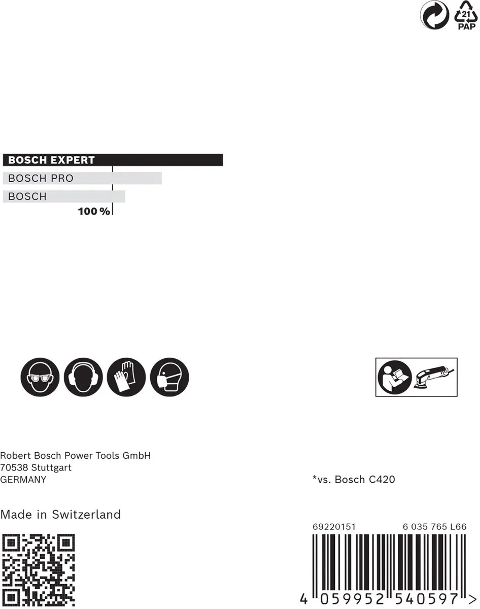 Bosch Professional M480 Schuurnet 93mm - 5 Stuks