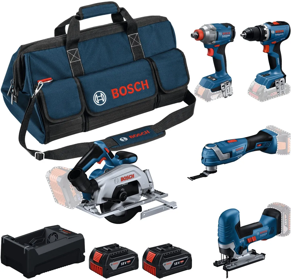 Bosch Professional 5-Toolkit 18V