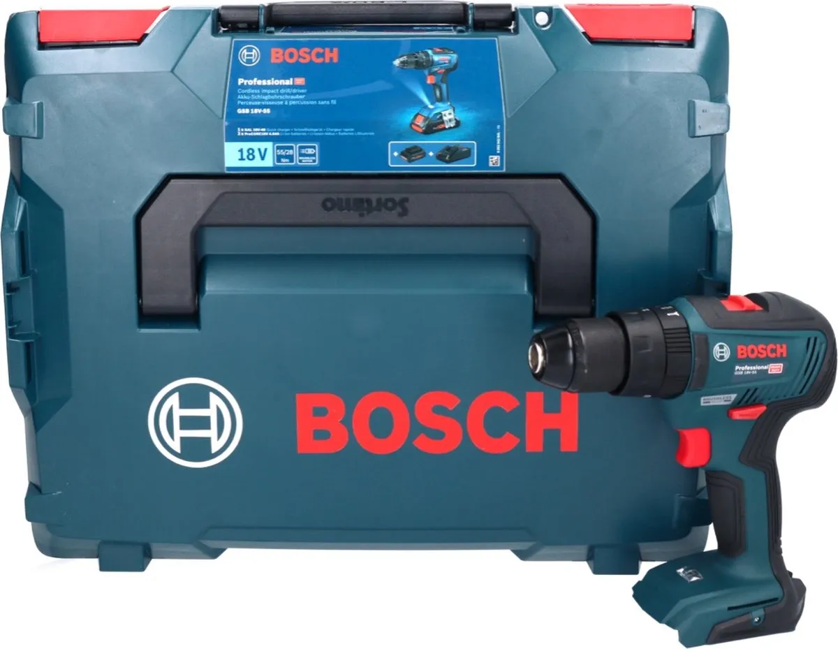 Bosch Professional GSB 18V-55 Klop-/Schroefboormachine - 2 Snelheden