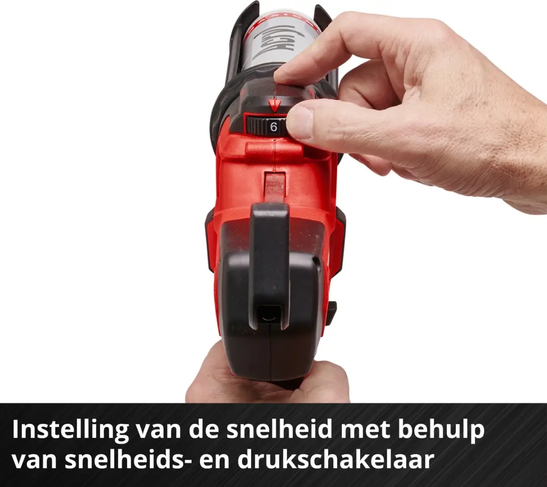 Einhell Accu Kitspuit TE-SG 18/10 Li Solo - 18V - 6 Snelheden - Rood/Zwart