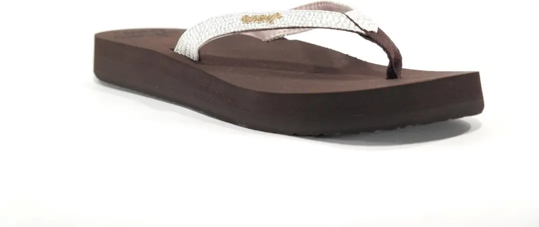 Reef Star Cushion Sassy Teenslipper - Maat 35 - Bruin/Wit - afbeelding 5 van 6