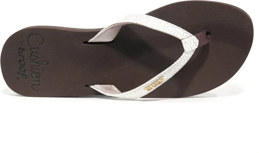 Reef Star Cushion Sassy Teenslipper - Maat 35 - Bruin/Wit - afbeelding 6 van 6