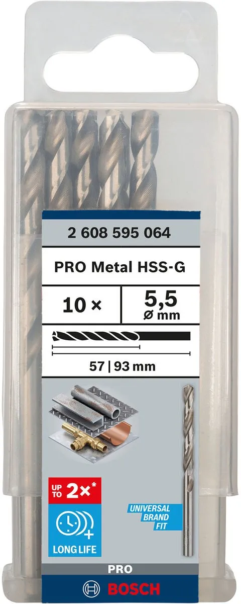 Bosch Professional ST. LINE 5.5mm HSS-G Boor - 10 Stuks