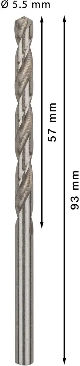 Bosch Professional ST. LINE 5.5mm HSS-G Boor - 10 Stuks