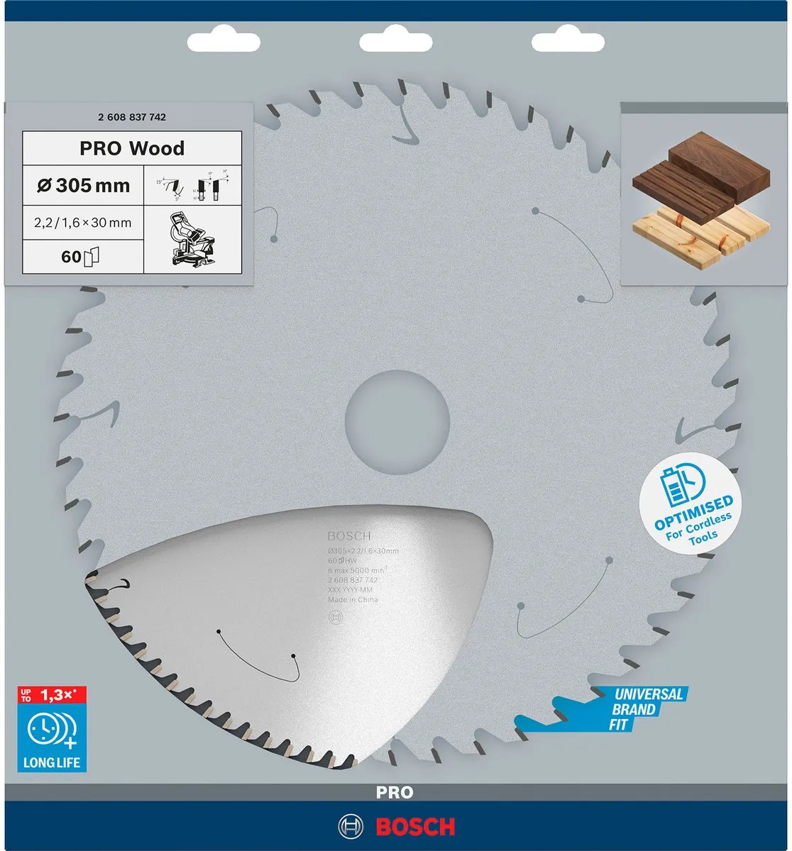 Bosch Professional Wood Zaagblad 305mm 96 Tanden - 2608644742