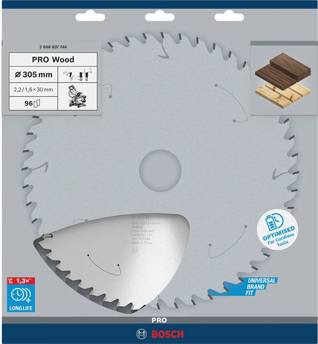 Bosch Professional Wood Zaagblad 305mm 96 Tanden - 2608644742 - afbeelding 6 van 6