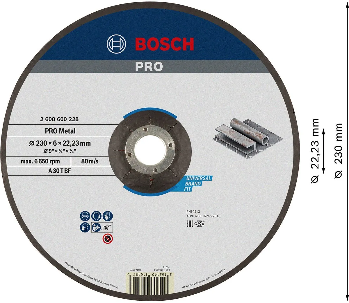 Bosch Professional ABS MET 230X6 - 230mm