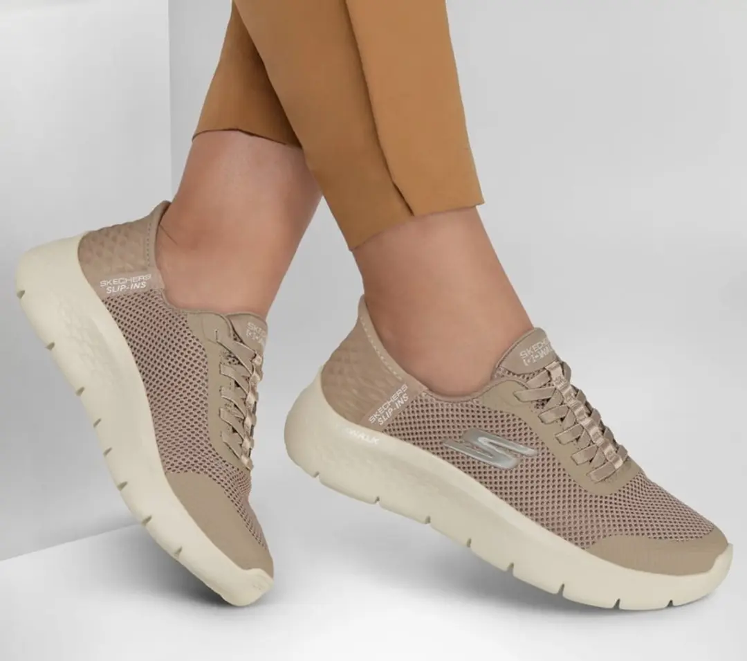 Skechers Slip-ins Go Walk Flex Sneakers 37.5 - Taupe - afbeelding 6 van 6