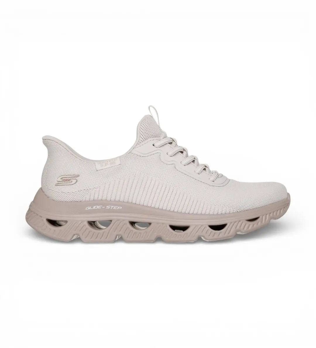 Skechers Dames Slip-ins BOBS Sport Arc Waves Sneakers 117629 NAT Nature