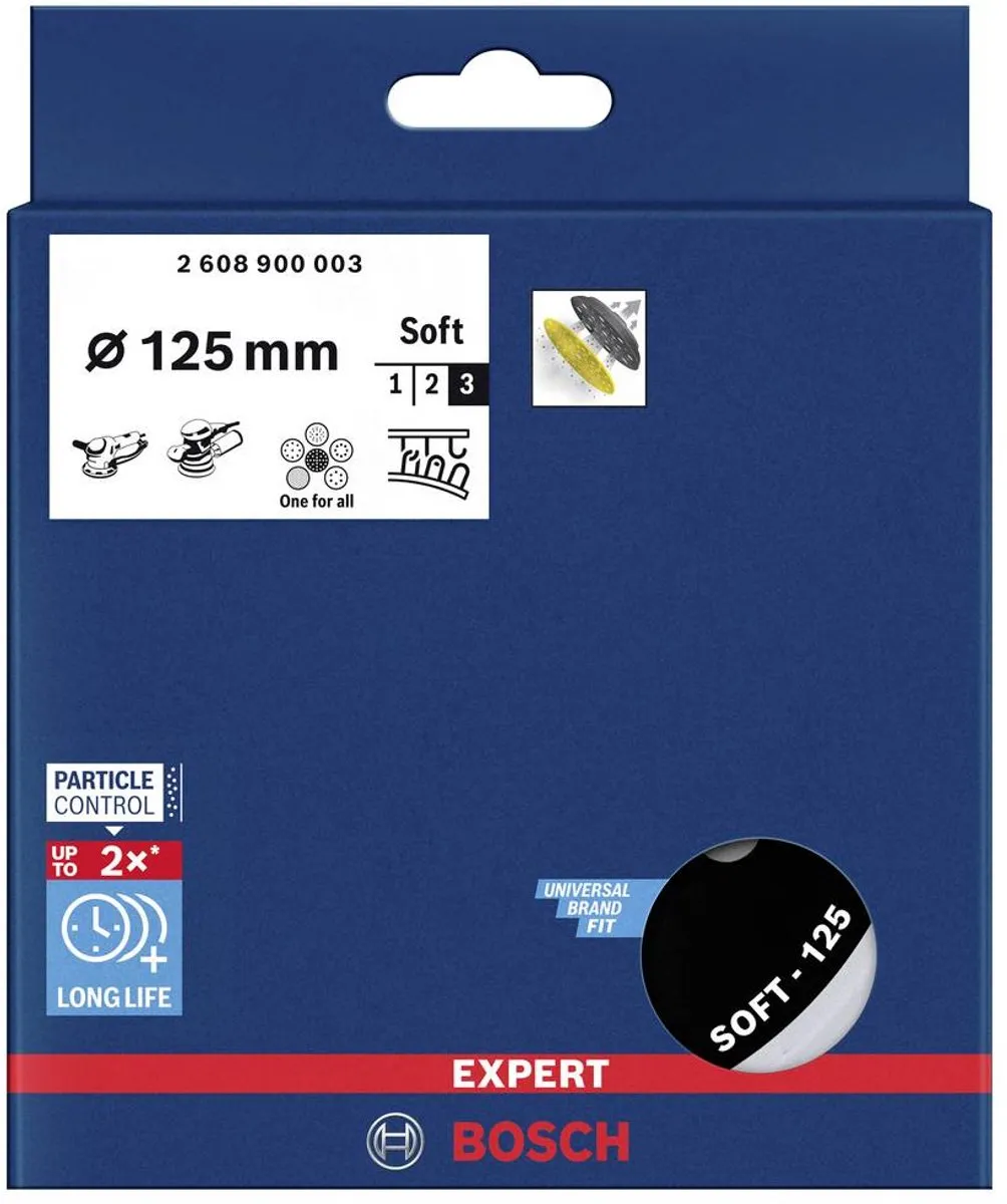 Bosch Professional Expert Multihole Steunpad 125mm - 1 Stuks