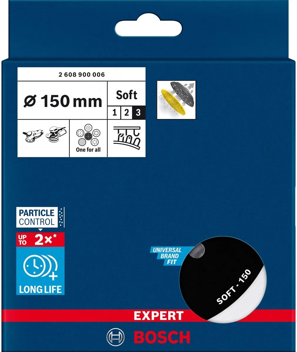 Bosch Professional Expert Multihole Steunschijf 150mm Zacht