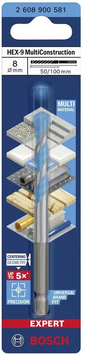 Bosch Professional Expert HEX-9 MultiConstruction Boor 8x50x100mm