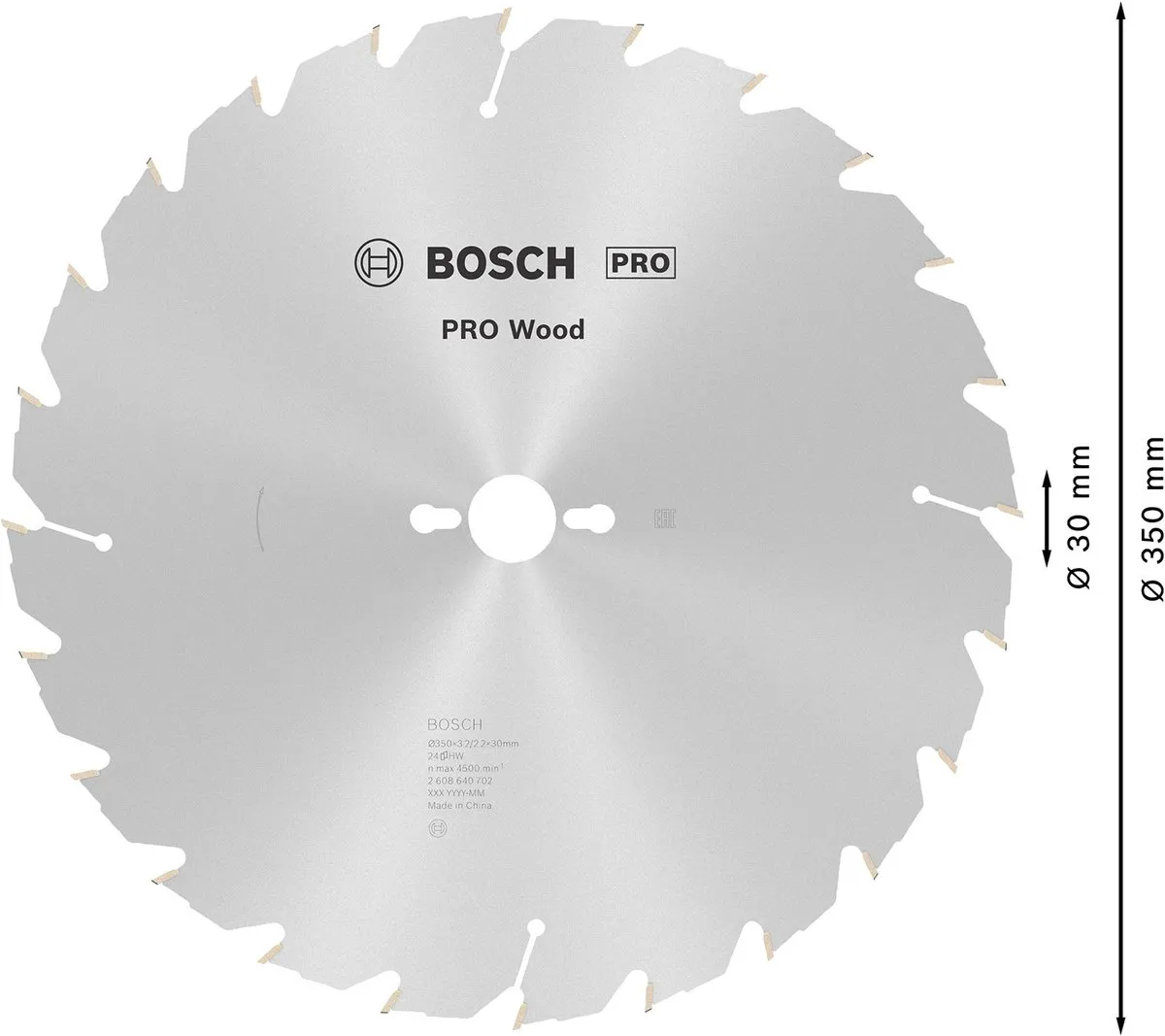 Bosch Professional Cirkelzaagblad Construct Wood TST 350x30x3,2 24T - Ø350mm