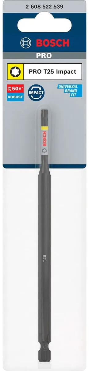 Bosch Professional PRO Torx Slagmoerbeitel T25 150mm - afbeelding 6 van 6
