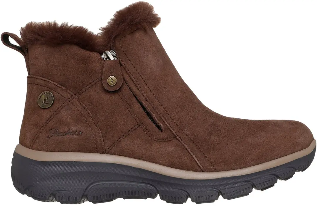 Skechers Easy Going Dames Gevoerde Boot - Bruin - Maat 37