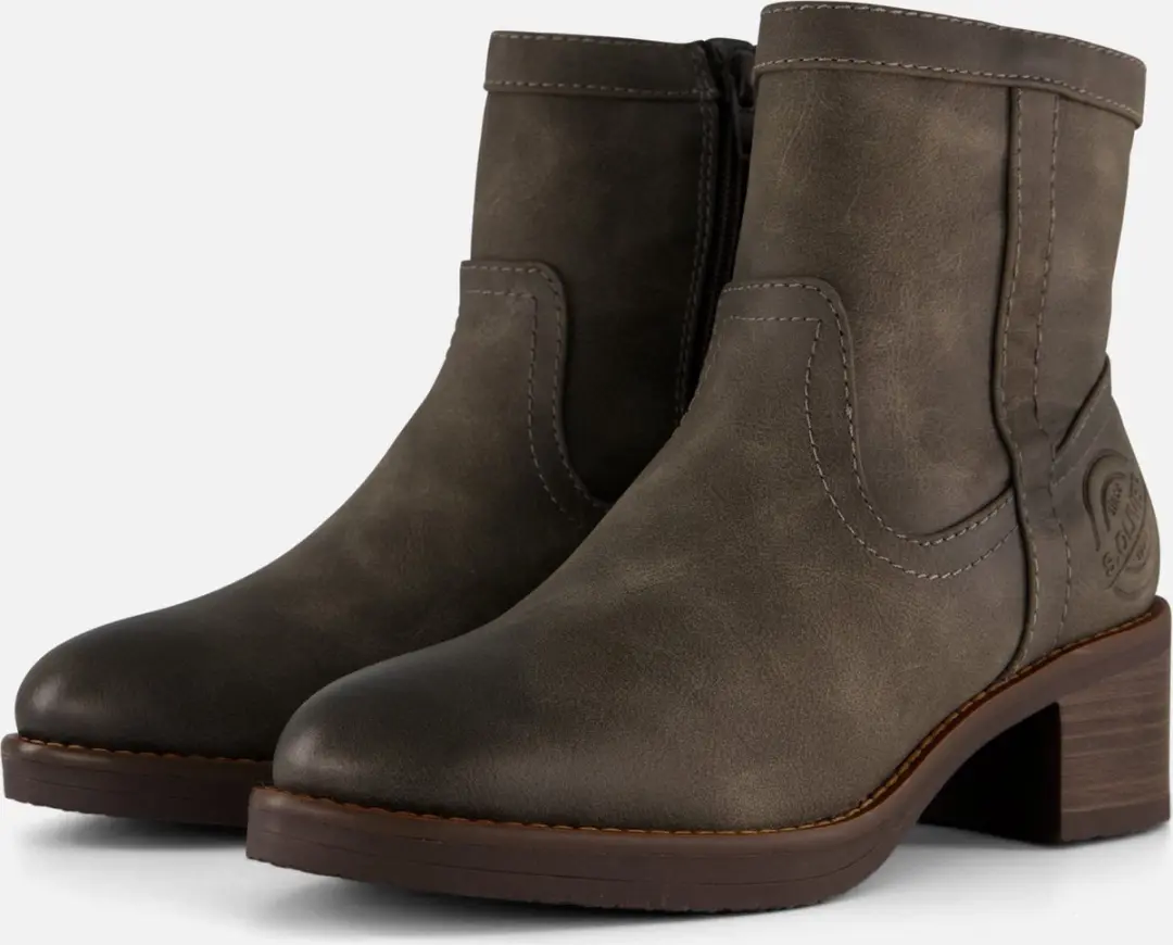 S.Oliver vegan Enkellaarsjes taupe Synthetisch