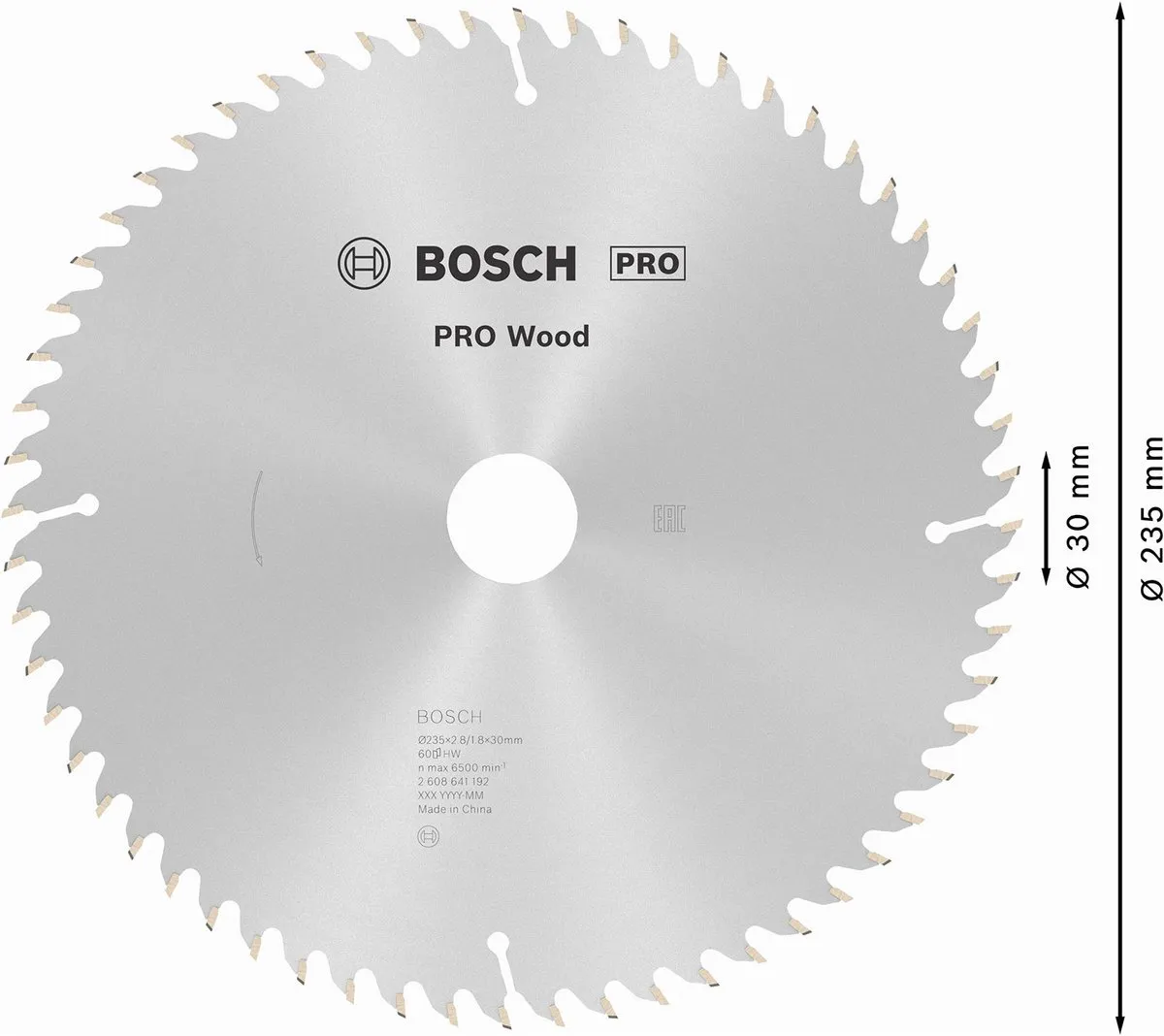 Bosch Professional Cirkelzaagblad Optiline 235mm Hout - 60T