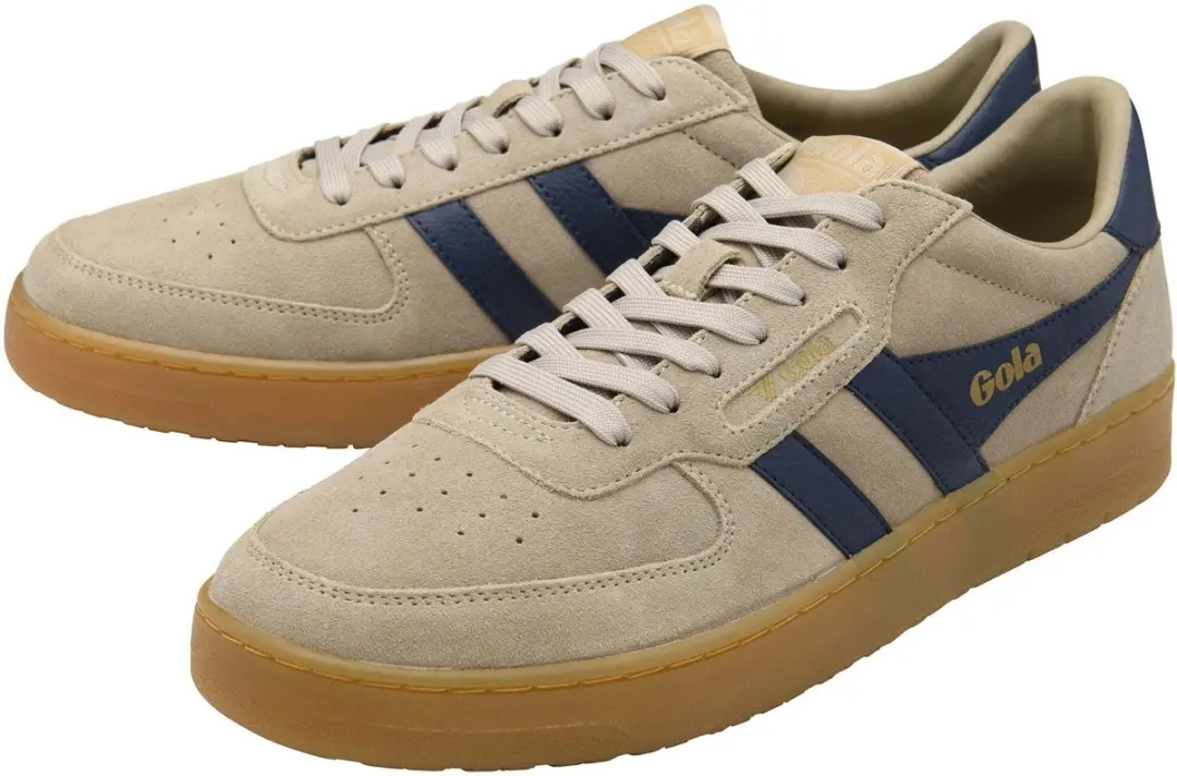 Gola Hawk Suede '86 Trainers - 43 - Bone/Navy/Gum - afbeelding 2 van 6