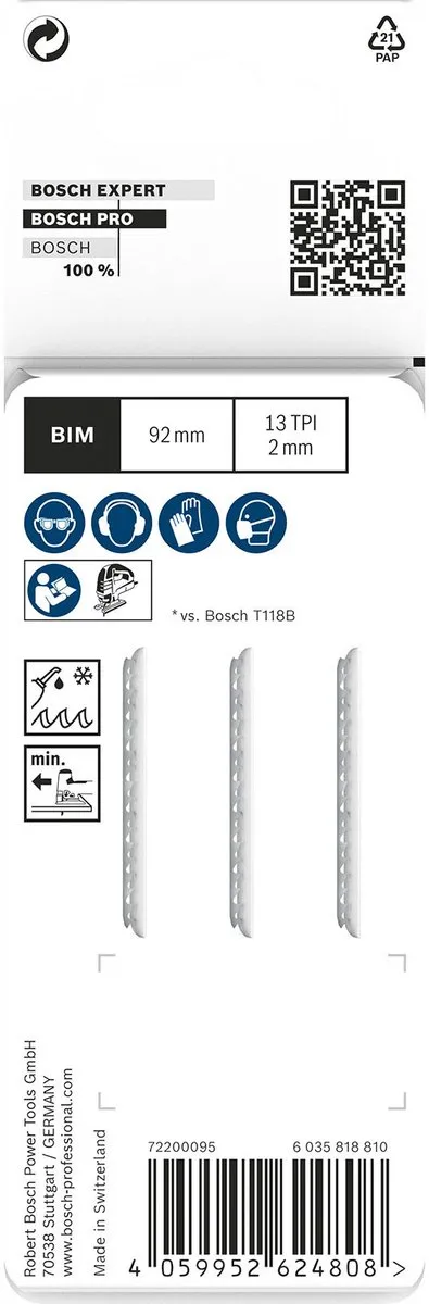Bosch Professional PRO METAL T121BFC Zaagbladen 92mm - 3 Stuks