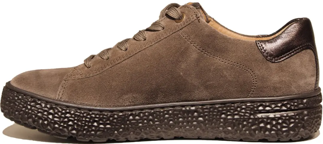 Hartjes Combi Met Hiel Suede H Ls Sneaker - Taupe - Maat 41,5