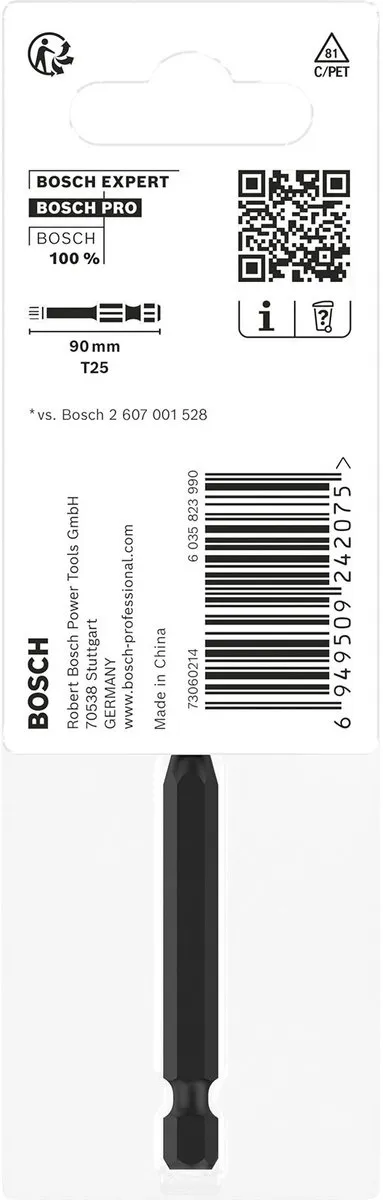 Bosch Professional PRO Torx Slagmoerbeitel T25 90mm - afbeelding 5 van 6