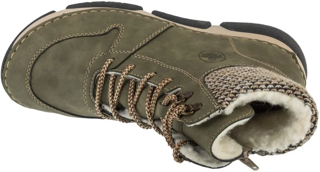 Rieker 45955-54 Vrouwen Laarsjes - Groen - Maat 37
