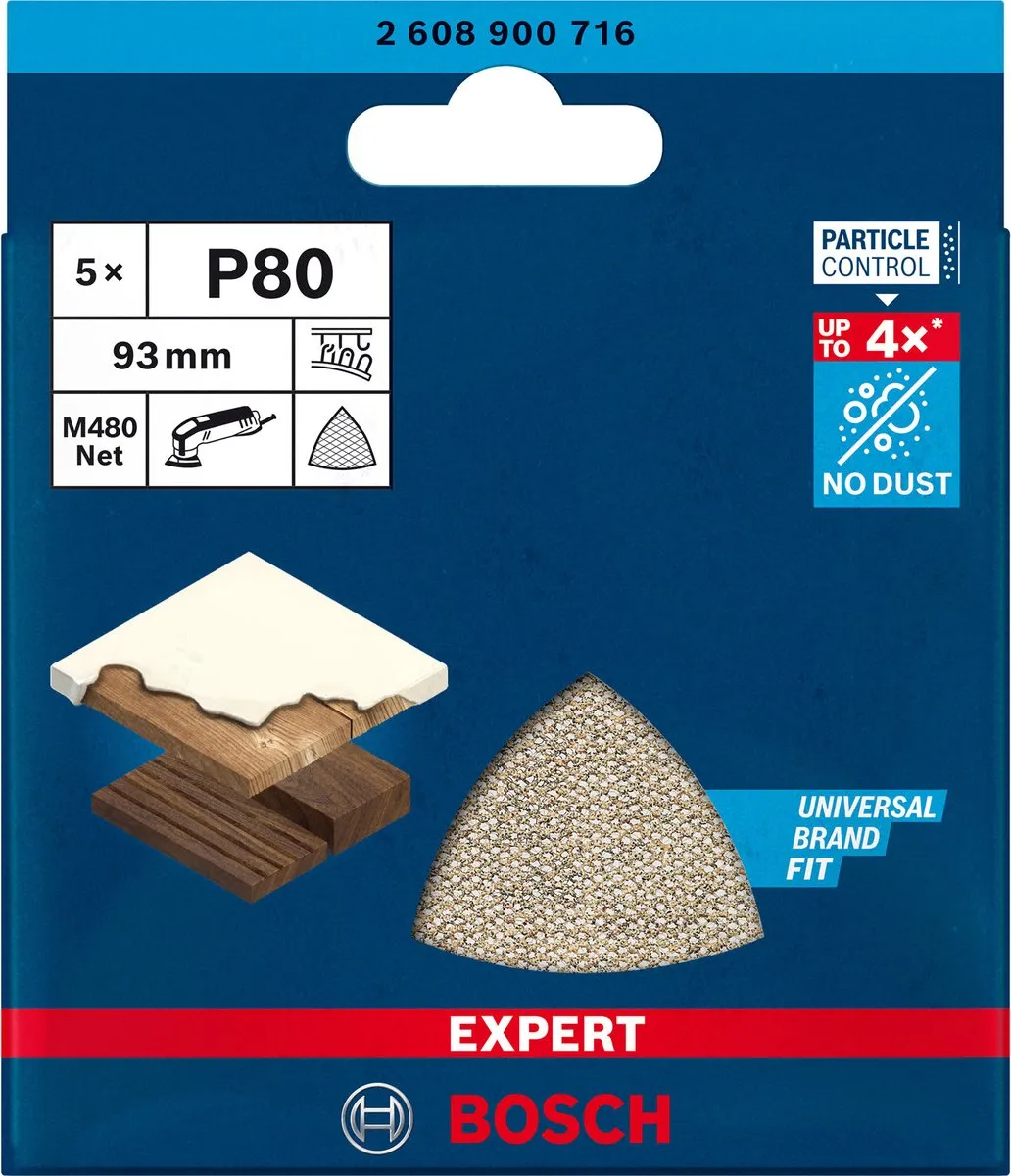 Bosch Professional M480 Schuurnet 93mm G 80 - 5 Stuks