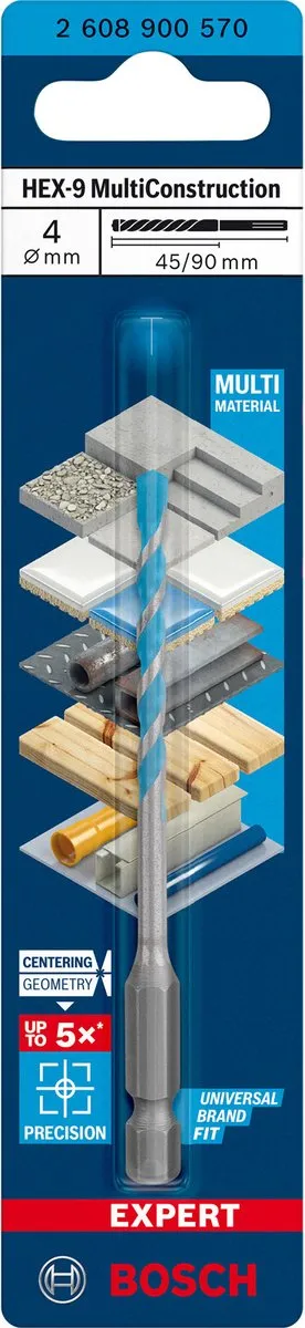 Bosch Professional Expert HEX-9 2608900570 Boor - 4mm Hout - afbeelding 6 van 6