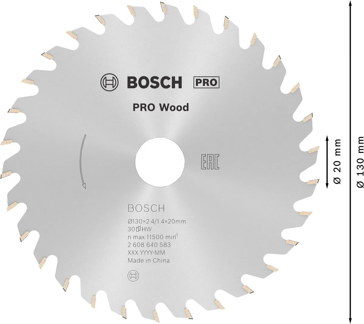 Bosch Professional Cirkelzaagblad Optiline 130mm Hout - 30 Tanden