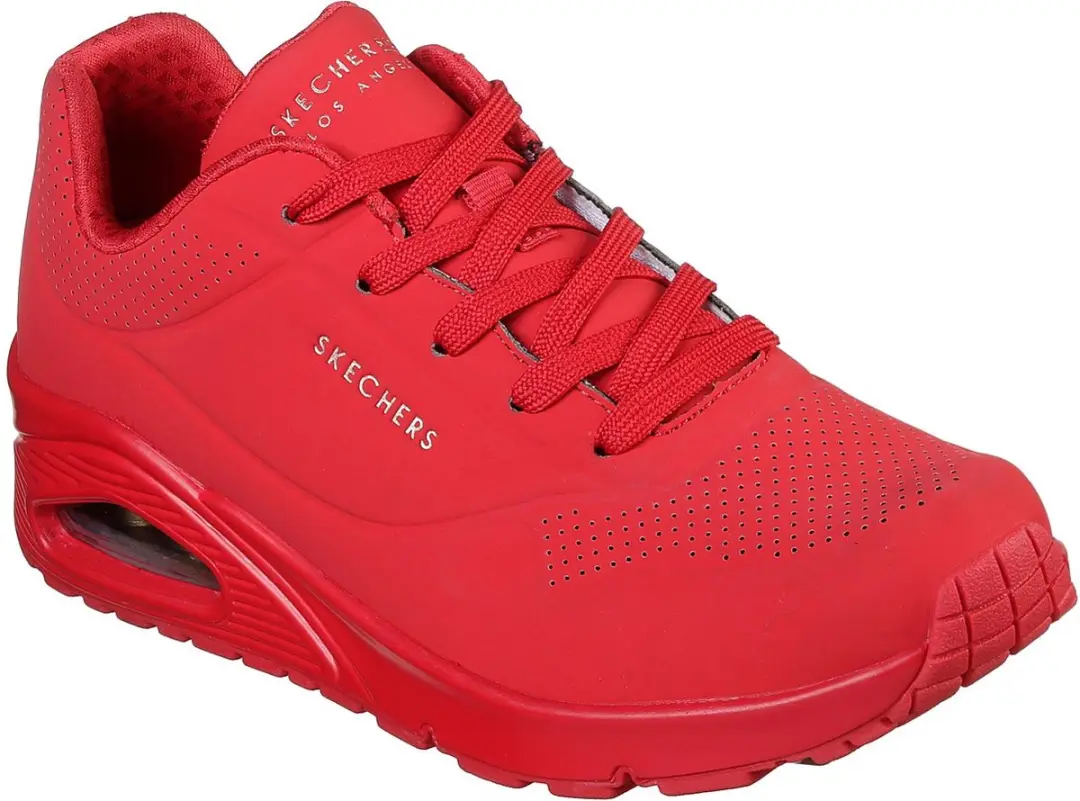 Skechers Uno Stand On Air Dames Sneakers - Rood - afbeelding 2 van 6