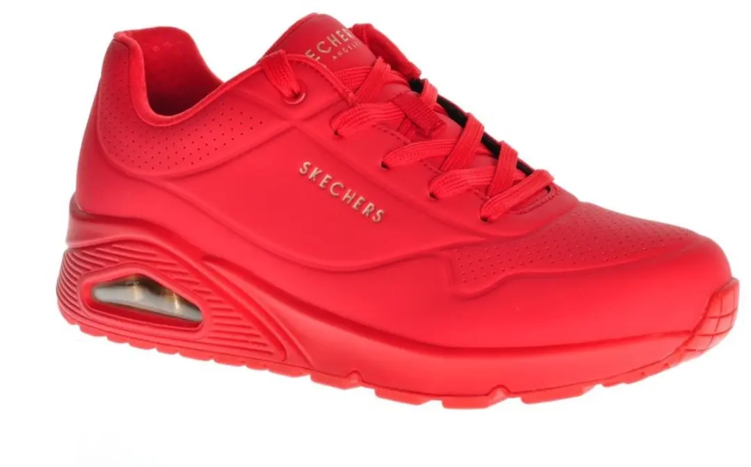 Skechers Uno Stand On Air Dames Sneakers - Rood - afbeelding 3 van 6