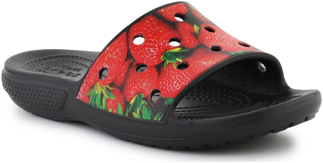 Crocs Classic Hypperreal Slide Rood/Zwart Maat 38/39 US M6/W8